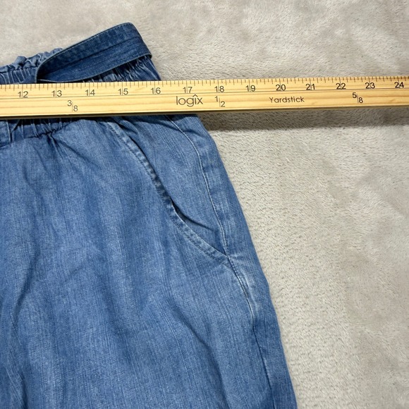 DR2 by Daniel Rainn Jeans Women's Large Blue Denim Wide Paperbag Waist Tie Waist - Picture 14 of 15